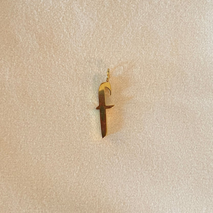 Gothic Letter Charm + Box Chain