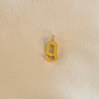 Gothic Letter Charm + Box Chain