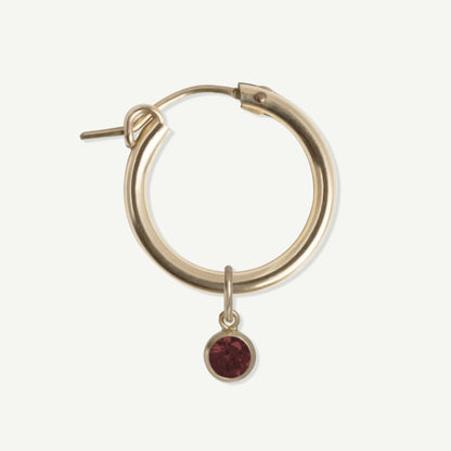 LucyKitty Gold Filled Removable Charms Rose Hoop Earrings