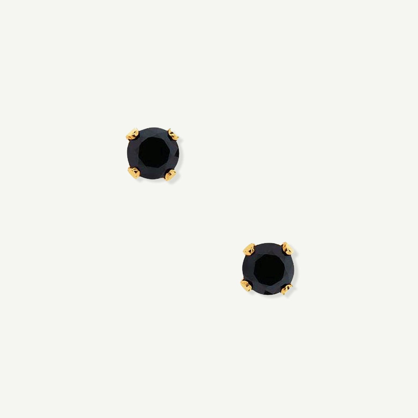 LucyKitty Gold Filled Iris Black Studs