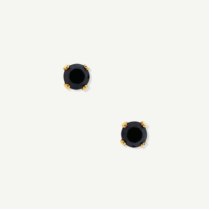 LucyKitty Gold Filled Iris Black Studs