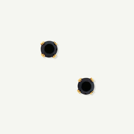 LucyKitty Gold Filled Iris Black Studs