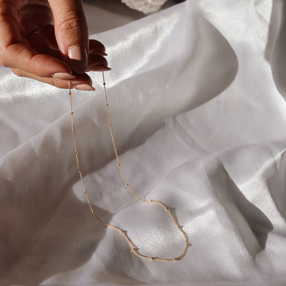 LucyKitty Gold Filled Saturna Chain Necklace