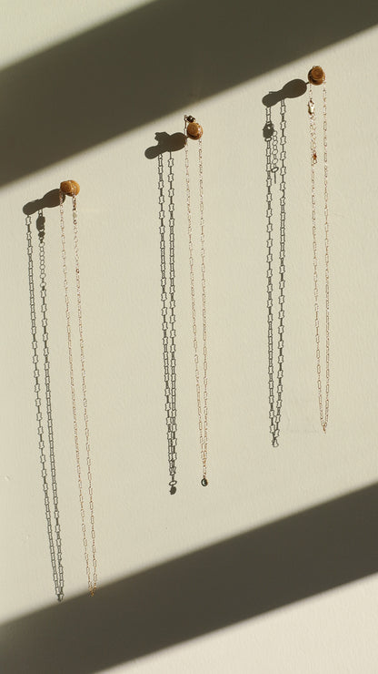 LucyKitty Gold Filled Zia Chain and Fayette Birthstone Necklace