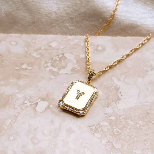 LucyKitty Gold Filled Carta Letter Pendant Ropa Chain