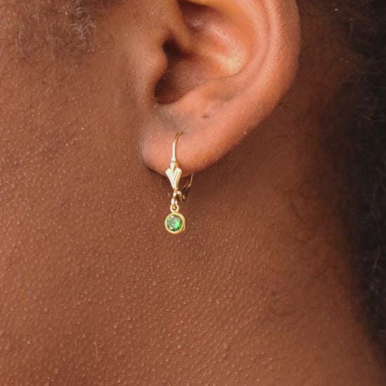 LucyKitty Gold Filled Flora Birthstone Earrings