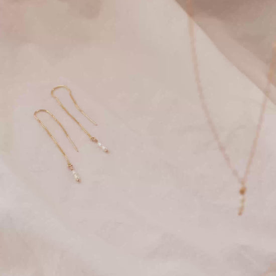 LucyKitty Gold Filled Maggie Mini Necklace and Maggie Mini Threader Earrings