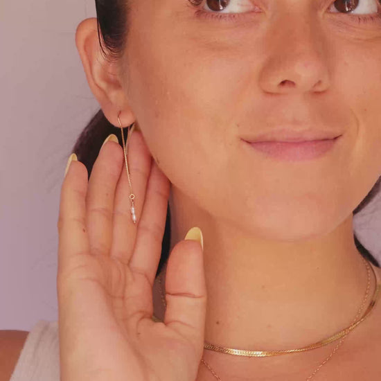 LucyKitty Gold Filled Maggie Mini Threader Earrings