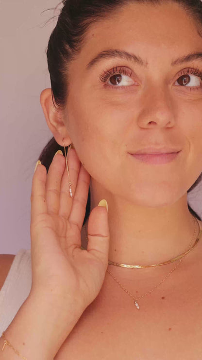 LucyKitty Gold Filled Maggie Mini Threader Earrings